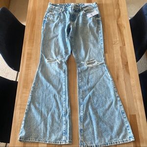 Low rise flare jeans